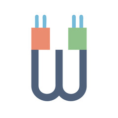 Poster - Connected Currents: Minimal Wires Icon Vector Design