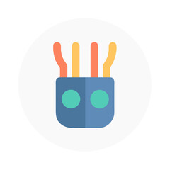 Poster - Connected Currents: Minimal Wires Icon Vector Design