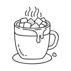 Wall Mural - hot chocolate icon, hot chocolate vector illustration-simple illustration of hot chocolate, perfect 
