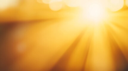 Fototapete - A vibrant yellow light radiates with a solar flare effect, captured through a special lens, contrasting beautifully against a soft pastel backdrop