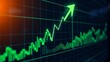 © Buddhisha - stock market graph raising up, crypto up, bullish market, green chart going up