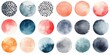 © Sasha Nester - Colorful watercolor circle patterns in abstract art design