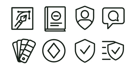 Set of icons for a computer program