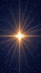 Wall Mural - a mesmerizing night sky video concept, featuring a bright star centered amidst countless stars, capt