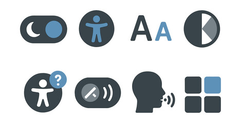 Set of icons for a computer program