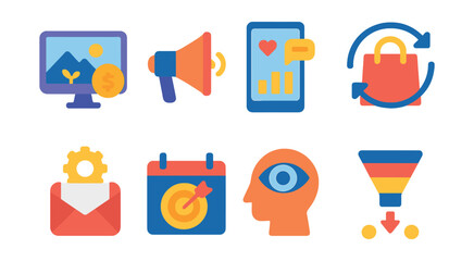 Set of icons for a computer program