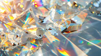 Wall Mural - Prismatic Crystal Fragments Scattered Light of excellence in splendor beyond compare with grace