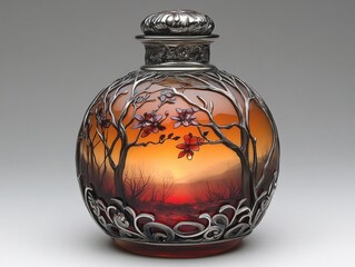 Poster - Antique Glass Vase with Ornate Design and Intricate Details