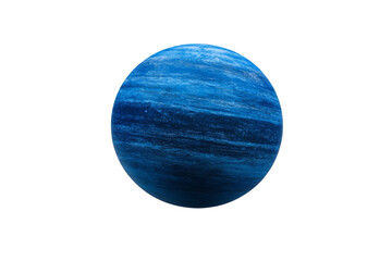 blue planet with a white background, isolated