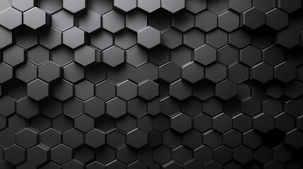 Hexagonal Abstract Pattern 3D Render Digital Art Modern Geometry