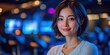 © hakule - A woman with short hair and a white shirt is smiling