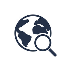 Wall Mural - global search icon. solid glyph series icon