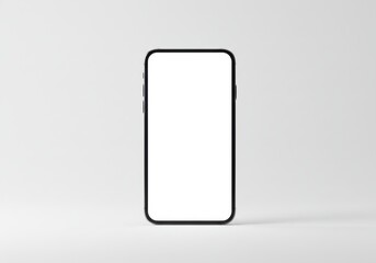Wall Mural - A phone with a blank screen isolated on white background