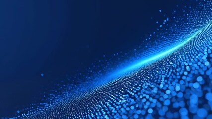 Wall Mural - dynamic digital wave: a mesmerizing digital landscape in shades of blue, showcasing an intricate wav