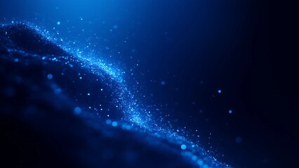 dark blue and glow particle abstract background