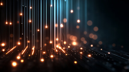 Futuristic technology background with circuit board abstract and neon tech lines in digital interface stunning visuals
