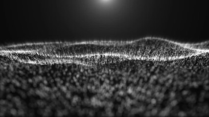 Abstract digital particle wave and light abstract background ,animation cyber or technology background