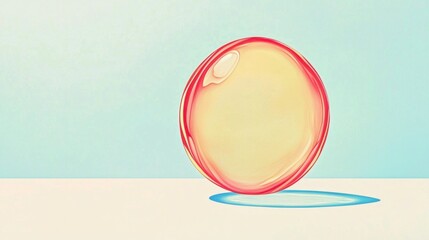 Canvas Print - colorful soap bubble reflecting light on smooth surface background