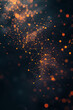 © Peopleimages - AI - Abstract, connection and space background with network, grid and data for system structure. Stars, particles and wireframe for science, infrastructure and future study with dust and internet galaxy