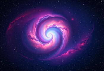 Wall Mural - vibrant nebulae swirl across a star-dusted cosmic backdrop, backdrop, deep space
