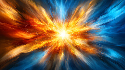 Aufkleber - A vivid explosion of colors representing cosmic energy and stellar phenomena, captivating and visually stunning.