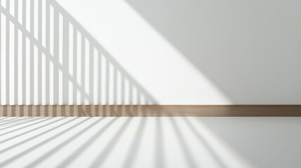 Leinwandbilder - Modern interior with soft shadows created by natural light, showcasing a minimalist design and a calm atmosphere.