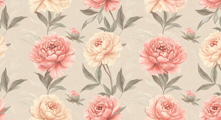 Blushing Peony Bloom AI Generated