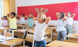 © JackF - Gymnastics in the classroom in elementary school
