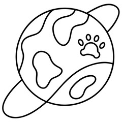 Naklejka na meble Earth and dog lead symbol vector illustration 