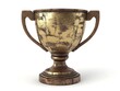 © MindVerse - Golden Trophy: A striking, aged golden trophy stands in splendid isolation, its textured surface hinting at past victories, rendered with detailed precision and timeless appeal.