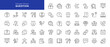 © PaHa - Question line icon set. Problem, confusion, asking and questioning, question mark, survey and more. Outline vector icon in linear style. Series of pictograms.