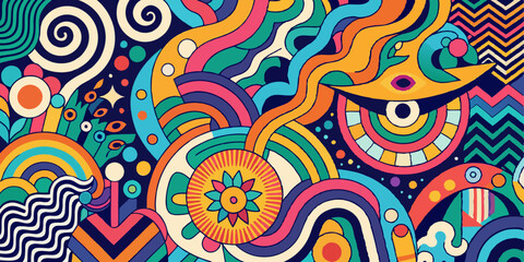 seamless floral vector pattern with abstract flower design