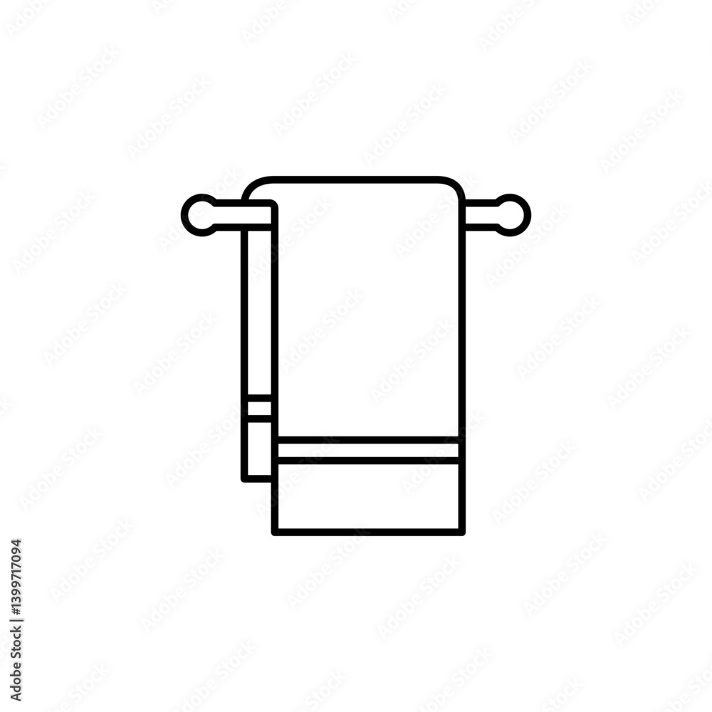 Towel Rack Symbol towel rack icon, simple flat style, illustration, logo sign symbol ...