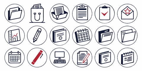 Vector set of computer and phone icons for web and mobile design