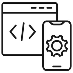 App Development Outline Icon