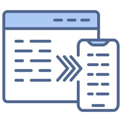 Adaptive Coding Blue Icon