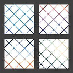 Wall Mural - a vibrant vector graphic design featuring multiple abstract patterns with geometric shapes and lines