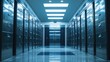 © KHOLIS - Long corridor of steel security deposit boxes.  Rows of metal lockers in a secure vault.  Modern, industrial, and elegant.  Well-lit hallway, reflecting light.  Professional and sophisticated.