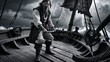 © demzp - Embark on an exhilarating stormy sea adventure aboard a fearless pirate ship battling fierce waves and turbulent weather
