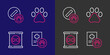 © Kostiantyn - Set line Clinical record pet, Canned food, Paw print and Dog pill icon. Vector