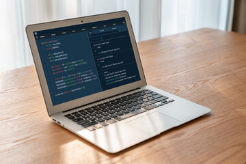 software development programming on computer screen for modish application and program coding