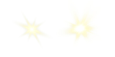 Wall Mural - vector transparent sunlight with sun glare. overlay, sun rays and glare, sun, sunrays, light transit