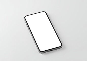 Wall Mural - Cellphone with blank white screen isolated on white background
