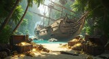 Sunken Treasure's Embrace AI Generated