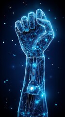 Wall Mural - Futuristic Arm, Upward, Digital Art