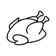 © nattaphol - Line icon of whole raw chicken or turkey