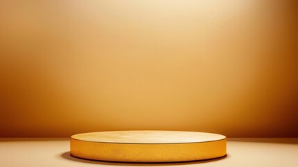 Aufkleber - Golden pedestal illuminating an elegant abstract scene for product placement