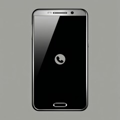 Poster - Sleek Smartphone Displaying Incoming Call Notification, Elegant Design and User-Friendly Interface on Neutral Backdrop.