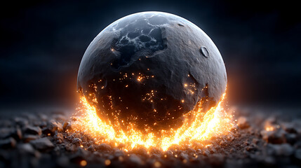 meteor impact: earth destroy