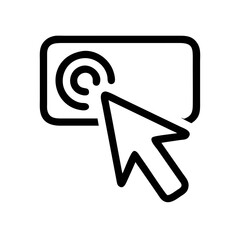 Leinwandbilder - Clickable Button with Cursor Pointer Icon
